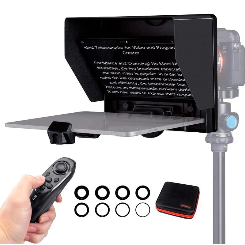 Teleprompter Portátil TP10 Feelworld Para Smartphone / Camera
