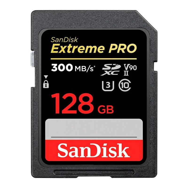Cartão De Memoria SD Sandisk Extreme Pro  V90 / 128GB / 300MBS