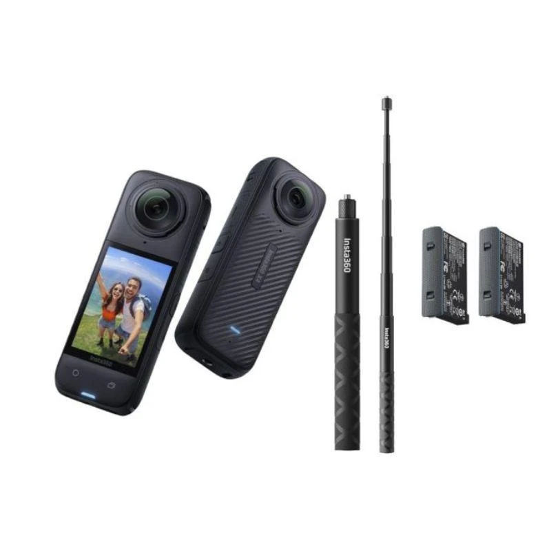 Insta360 Filmadora X4 Kit Adventure Cinsabma 256GB/114Cm Self/2 Bateria
