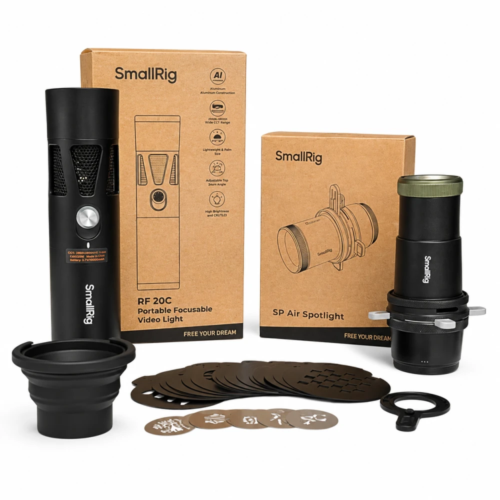 Led Portatil Smallrig RF 20C (5335) + Spolight SP Air (6373)