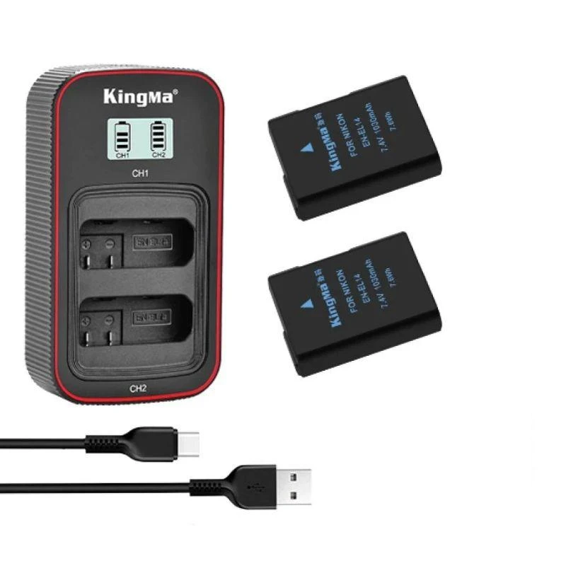 Kit Kingma En-El14 2 Baterias + Carregador