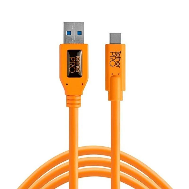  Cabo USB-A para USB-C Tether Tools Tetherpro 5 GBPS para Câmera - Laranja 4.6 Metros (CUC3215-Org)