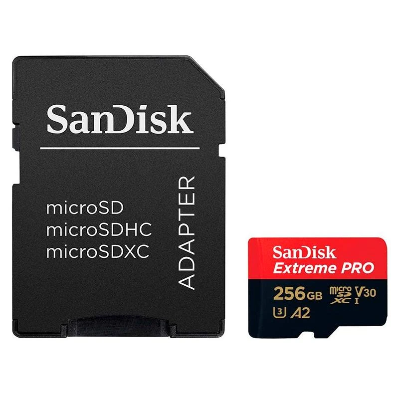 Cartão De Memoria Micro SD 256Gb Sandisk Extreme Pro 200-140MB U3 4K 