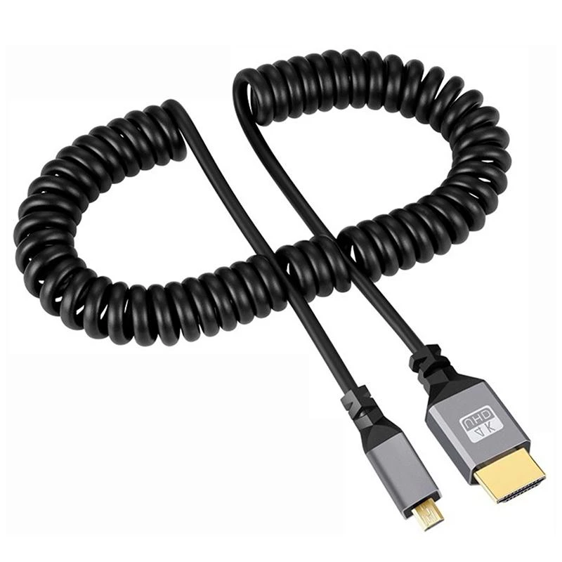 Cabo HDMI Espiral 4K @ 60hz 0,5-2M HDMI X MICRO