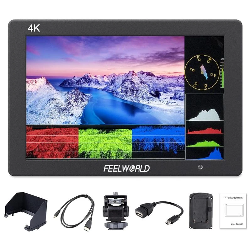 Monitor Feelworld T7 Plus V2 7" 4K/HDMI