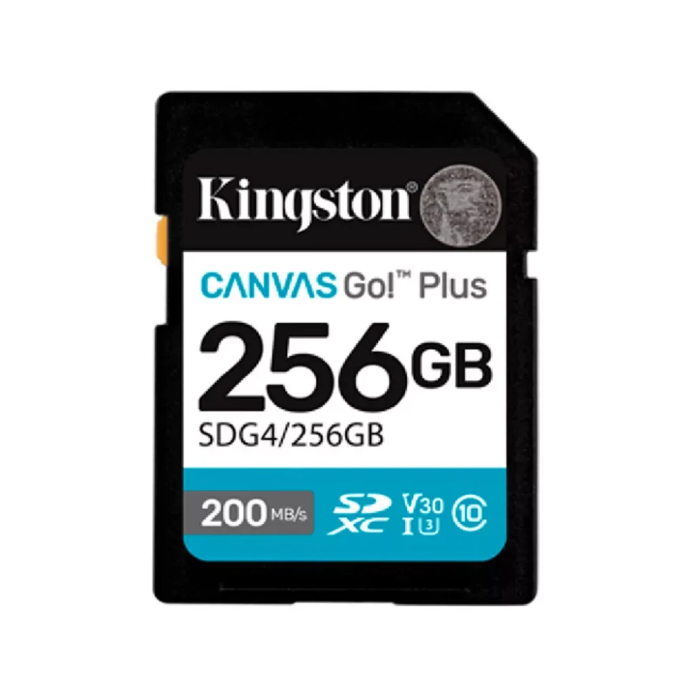 Memória Card SD 256GB Kingston 200MB/S C10 U, V30
