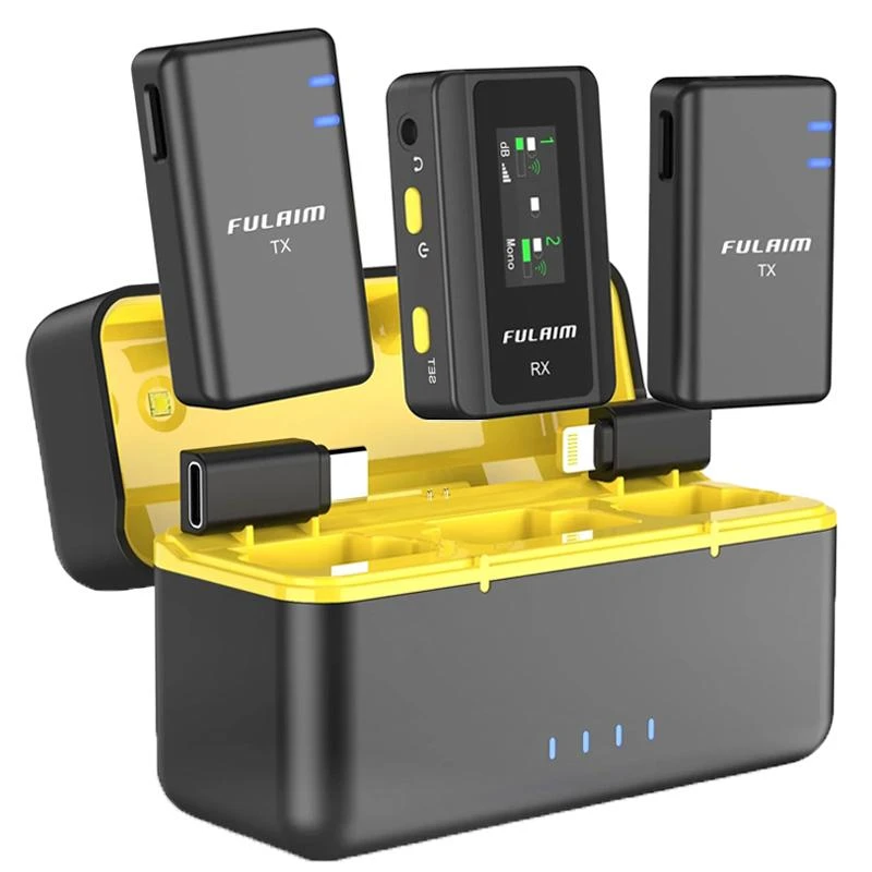 Sistema De Microfone Sem Fio Duo Fulaim X5 Duo