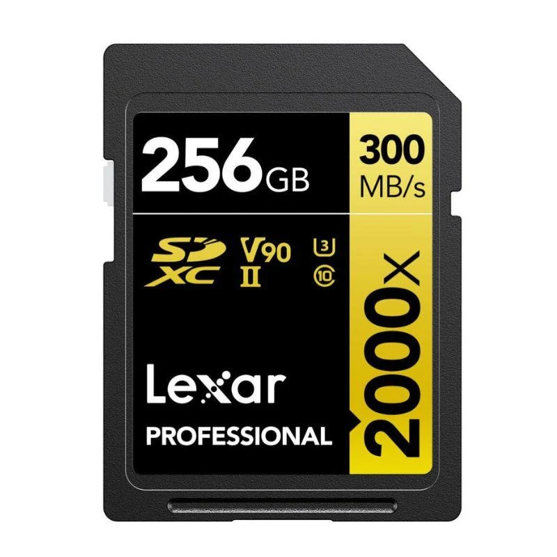 Cartão De Memoria SD 256GB Lexar Prof. Gold 2000X 300-260Mb/S C10 V90