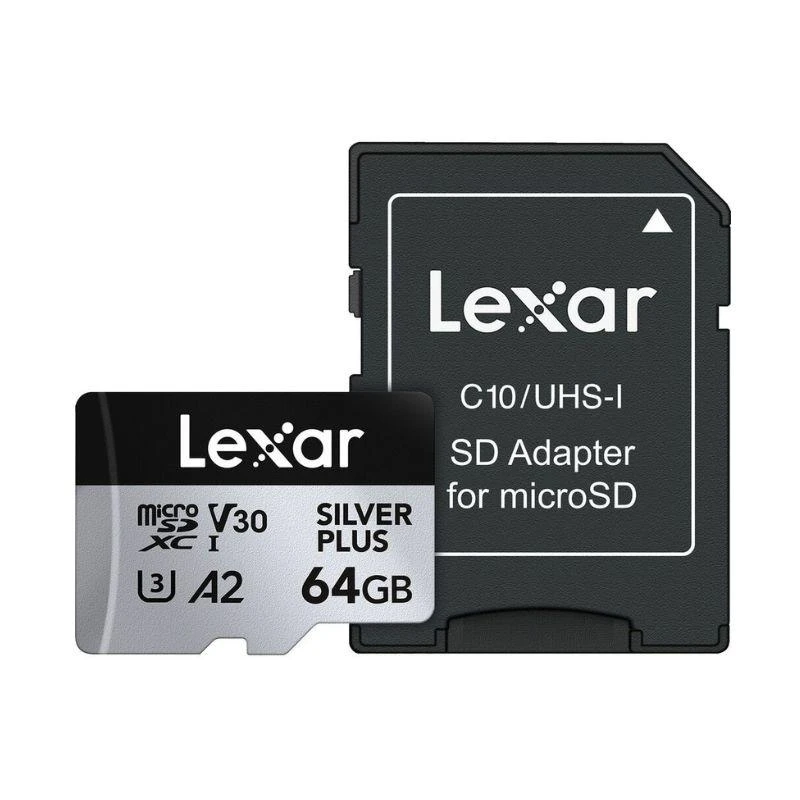 Cartão De Memoria Micro SD Lexar Professional Silver Plus 205-100MB/S C10 64 GB (LMSSIPL064G-BNANU)