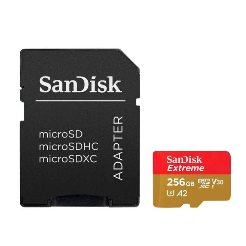 Memoria Micro SD Sandisk Extreme 256GB 190-130 MB/S U3 (SDSQXAV-256G-GN6M)