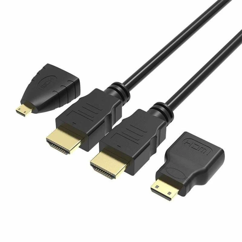 Cabo Adaptador Hdmi 3 Em 1 Hdmi/Mini/Micro Hdtv