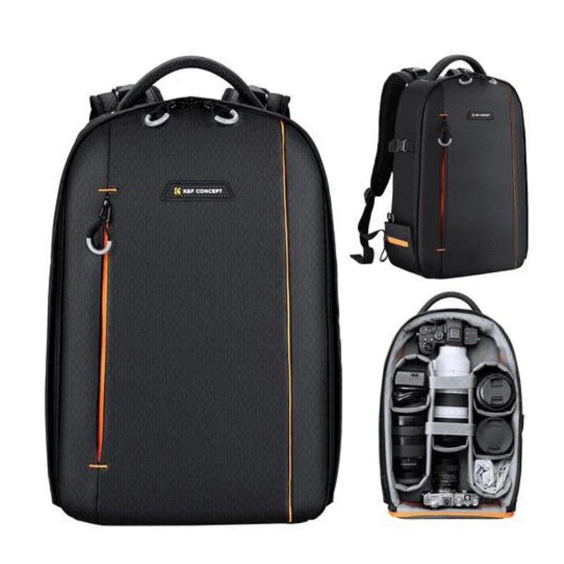 Mochila P/Camera K&F Camera Back 18L Black/Orange (KF13.140)