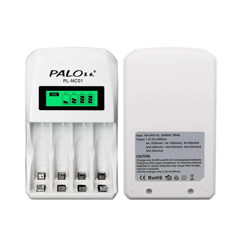 Carregador De Pilhas Palo PL-NC01 LCD