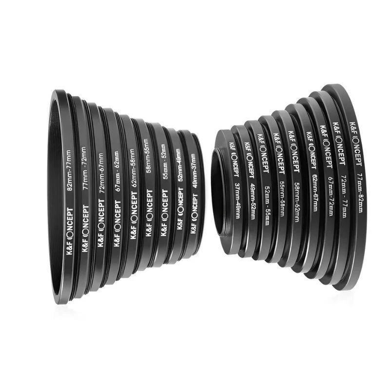 Kit De Anillos Adaptadores K&F Para Camera 18 Em 1 (Sku.0629)