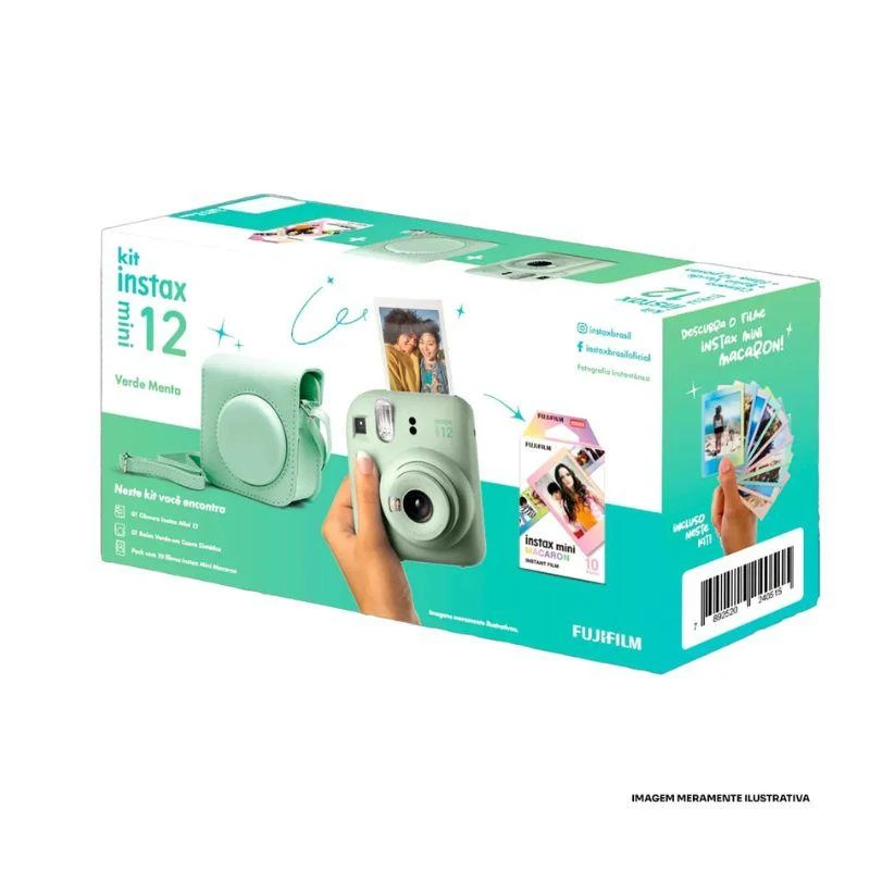 Camara Kit Instax Mini 12 Verde Menta