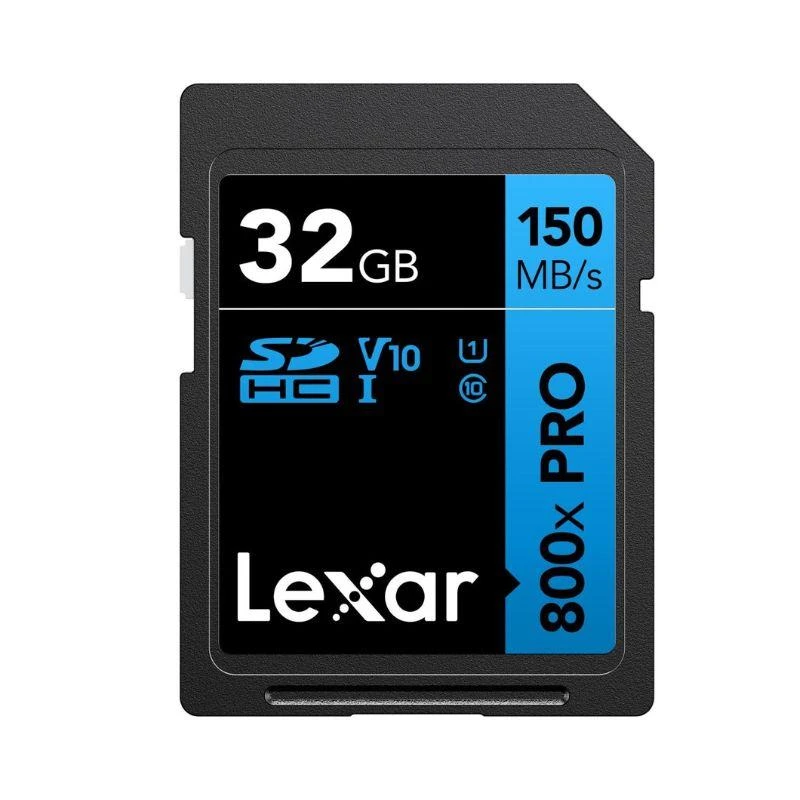 Cartão De Memoria SD Lexar 800X Blue Series High-Performance 150-30 MB/s C10 U3 V30 32 GB (LSD0800P032G-BNNNU) 