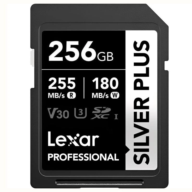 Cartão De Memoria SD Lexar Profesional Silver Plus 255-180 MB/s C10 U3 V30 UHS-I 256 GB (LSDSIPL256G-BNNNG)