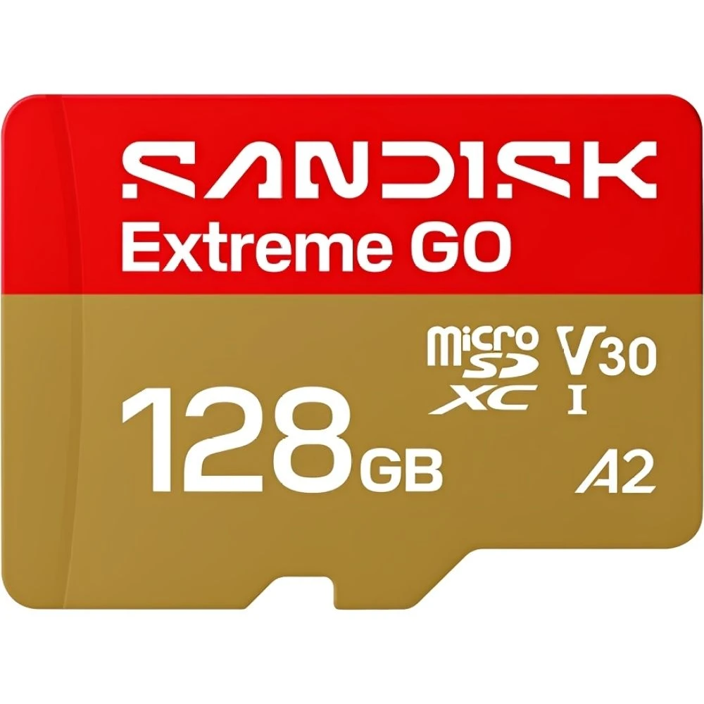 Cartão de memória Micro SD SanDisk Extreme Go 240/120 MB/s UHS-I U3 V30 128 GB (SDSQXGN-128G-GN6MN)