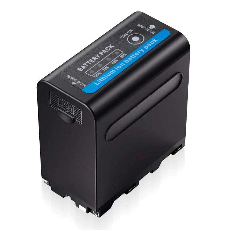 Bateria NP-F980 NP-F970 C/USB Tipo C / 10000MAH