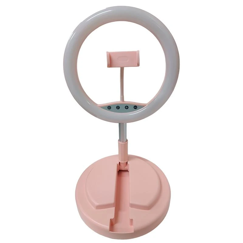 Aro Led 30CM Con Base / Rosa