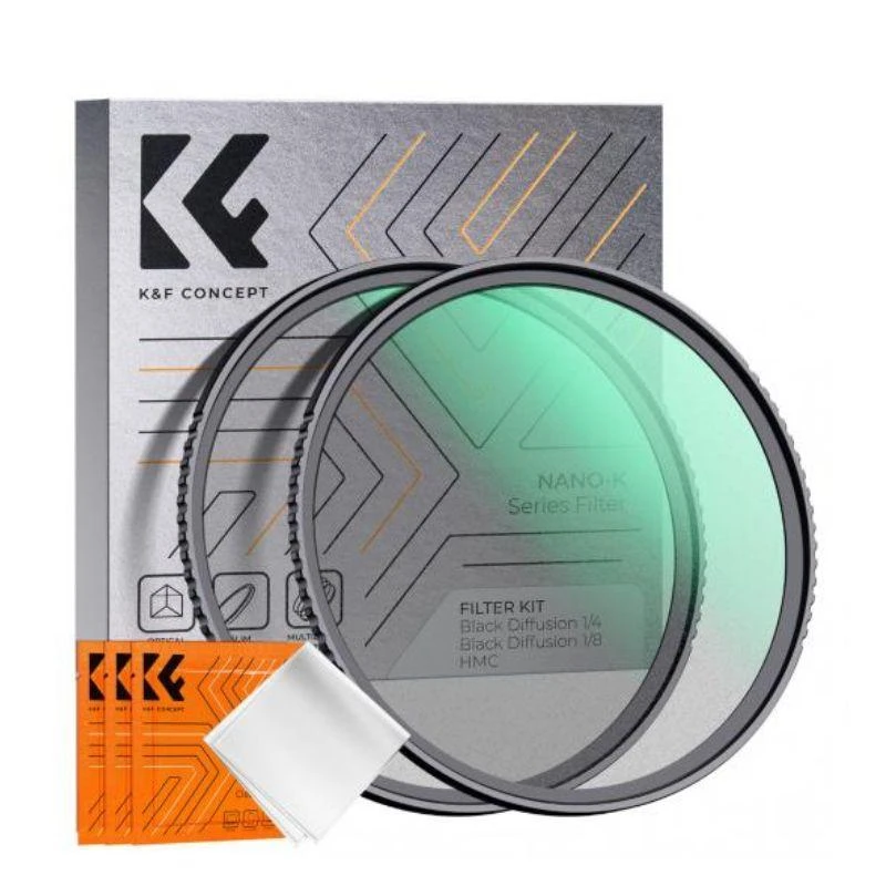 Filtro K&F Nano-K Black Diffusion 1/4+1/8+ HMC 62MM