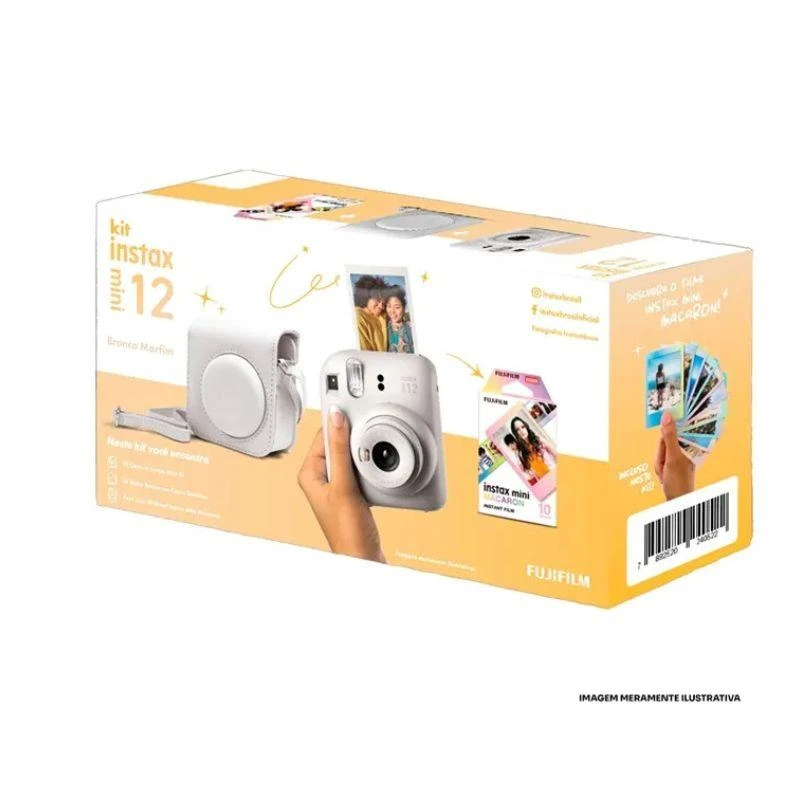 Camara Kit Instax Mini 12 Branco Marfim