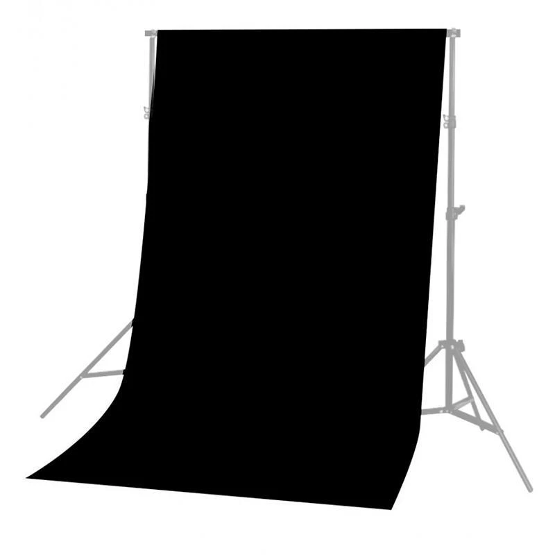 Fundo De Tecido E-Reise YR75 4x3mts Preto 100% Cotton Muslin