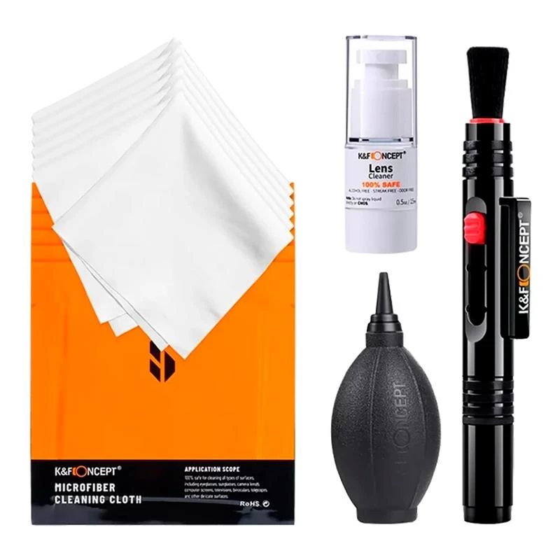 Kit Para Limpeza De Lentes K&F Concept 4 Em 1 (1876)