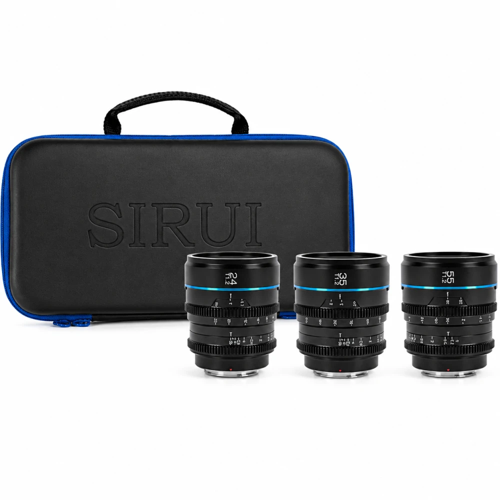 Sirui Night Walker T1.2 S35 Cine 3-Lens Set (E-Mount, Preto)