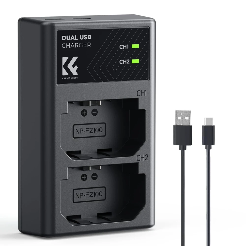 Carregador K&F NP-FZ100 Duplo USB-C 28.0010