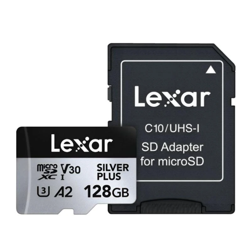 Cartão De Memória Micro SD 128GB Lexar Professional Silver Plus 205-100Mb/S C10 (LMSSIPL128G-BNANG)