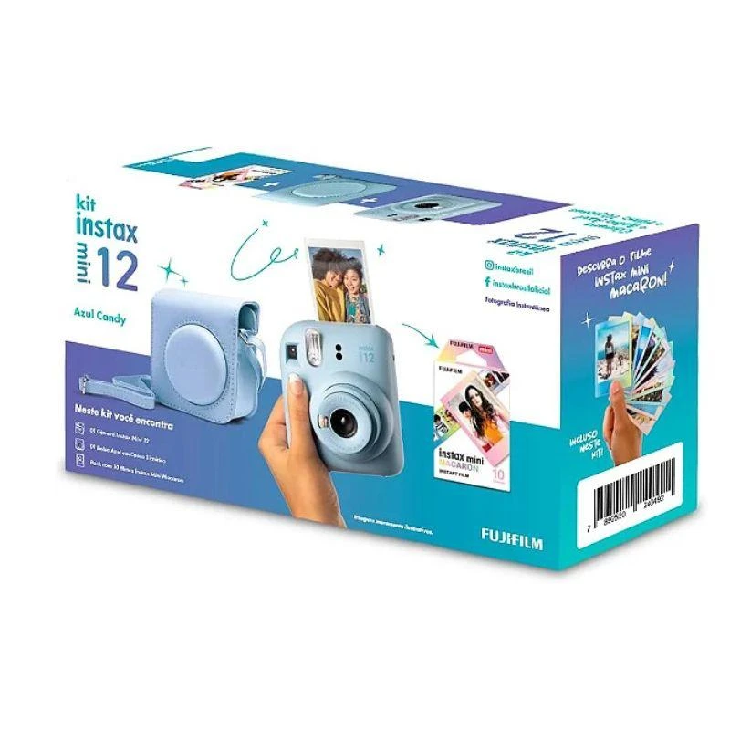 Camara Kit Instax Mini 12 Azul Candy