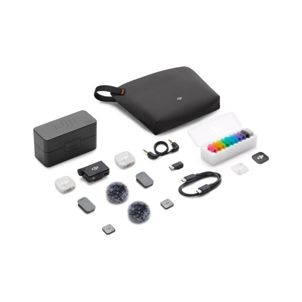 Microfone DJI Mic Mini 2 (2TX + 1RX + Charging Case) Anatel
