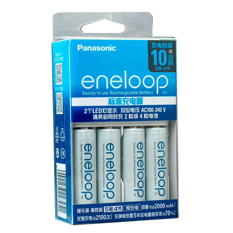 Carregador Eneloop  C/4 pilhas AA 