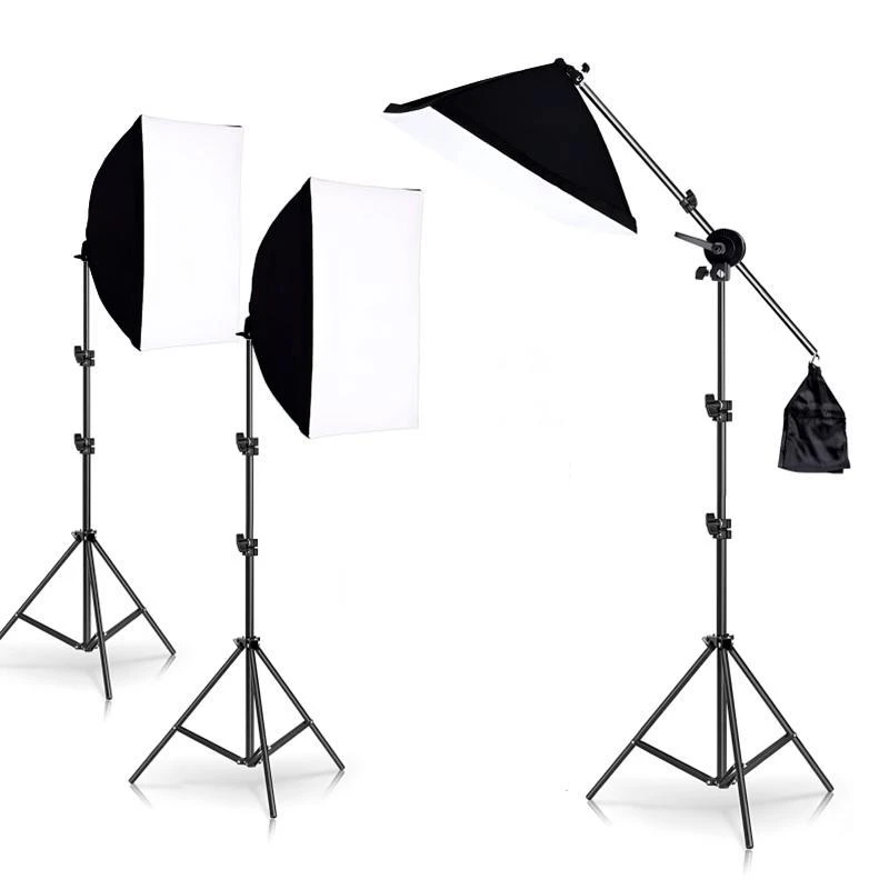Kit Softbox de Iluminação + Girafa (220 V)