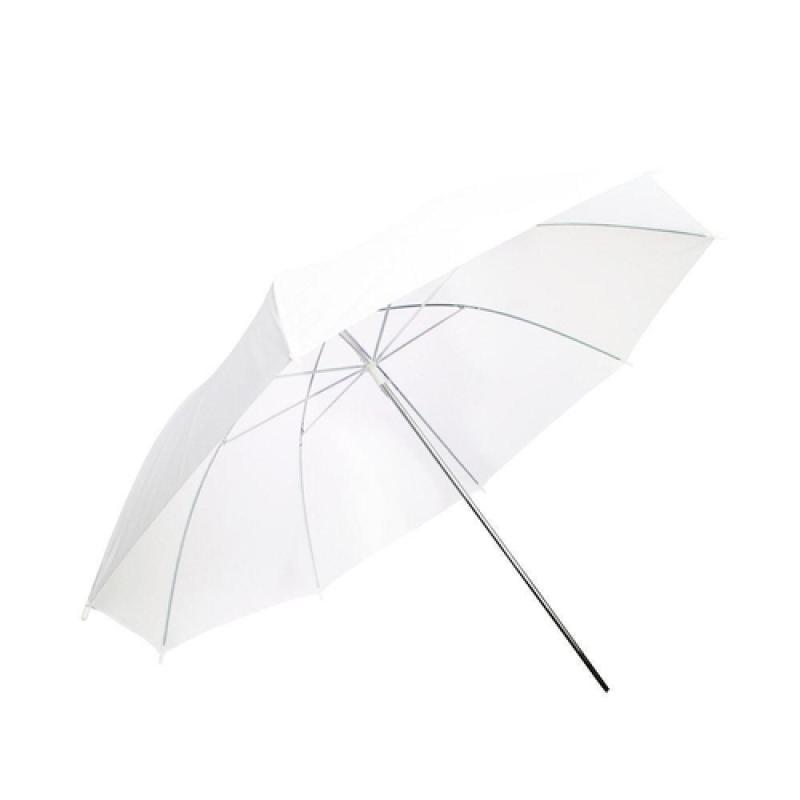 Paraguas blanco con bolitas - Tiara Express
